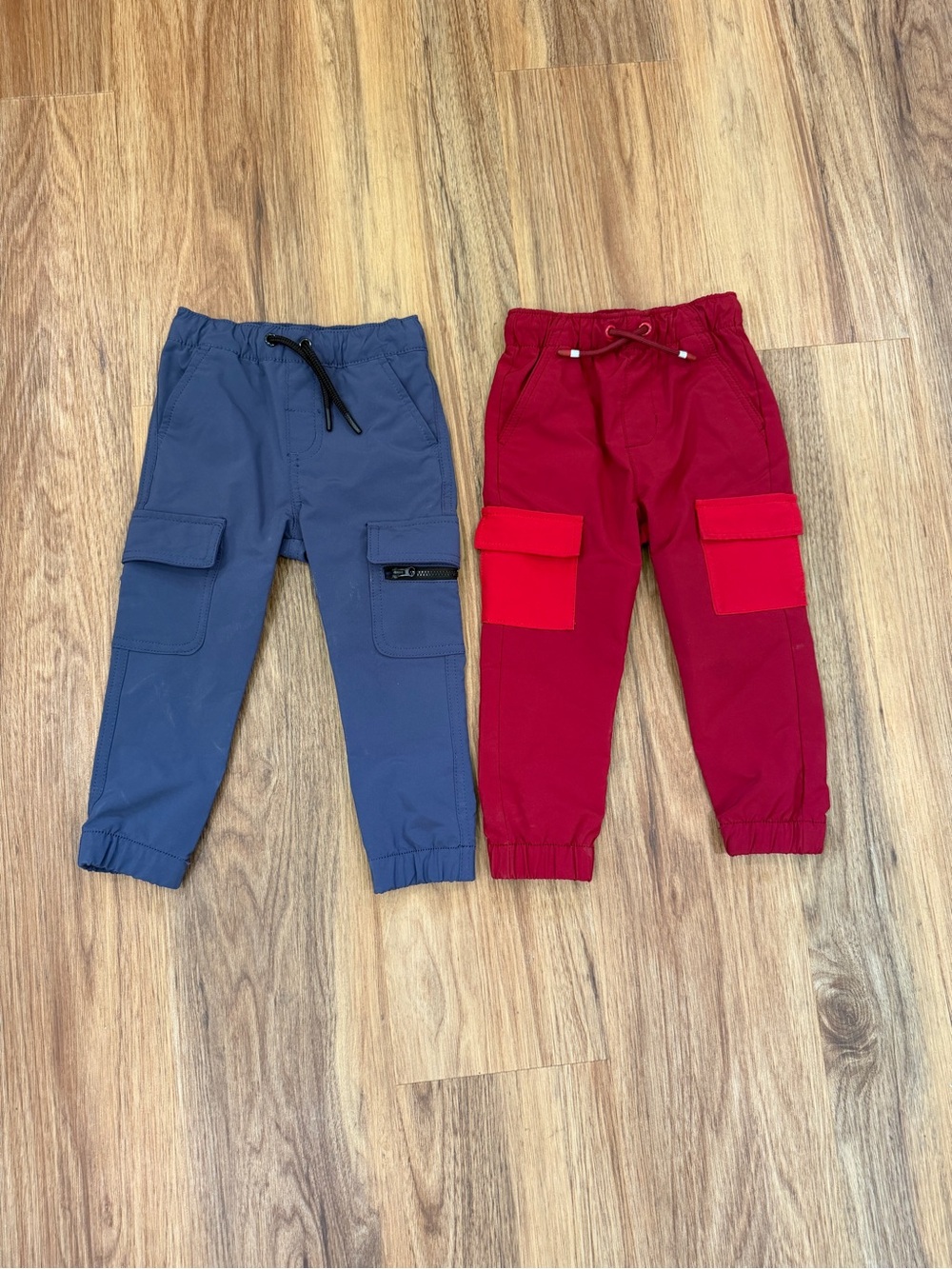 Cat & Jack Kids Cargo Joggers Lot - Navy Blue & Red